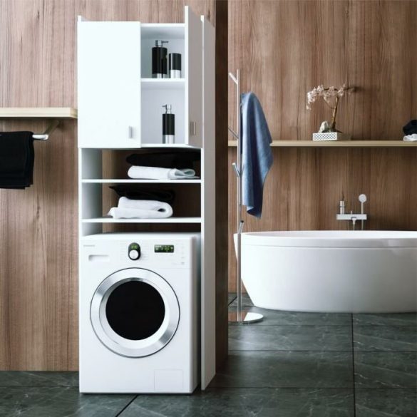 Praktikus szekrény - fehér, mosógép szekrény