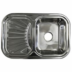   egymedencés, csepptálcás beépíthető króm mosogatótálca