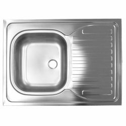   egymedencés, csepptálcás, ráültethető króm mosogatótálca