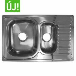   egymedencés, gyümölcsmosós, csepptálcás beépíthető króm mosogatótálca