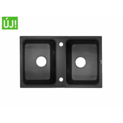 kétmedencés, beépíthető gránit mosogatótálca