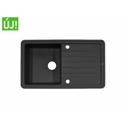   egymedencés, csepptálcás beépíthető gránit mosogatótálca