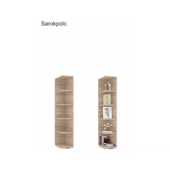 sarokpolc tolóajtós gardróbhoz