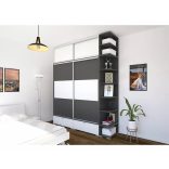 sarokpolc tolóajtós gardróbhoz