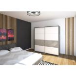 Bond tolóajtós magasfényű gardrób 200 cm