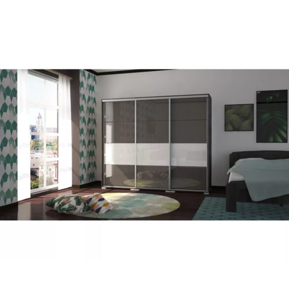 Bond tolóajtós magasfényű gardrób 239 cm