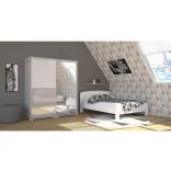 Bond tolóajtós magasfényű gardrób egy tükörrel 180 cm