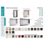 Bond tolóajtós magasfényű gardrób egy tükörrel 180 cm