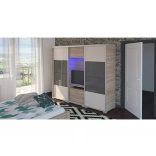 Bond tolóajtós TV-s magasfényű gardrób 239 cm