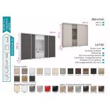 Bond tolóajtós TV-s magasfényű gardrób 239 cm