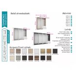 Diamond tolóajtós gardrób 160 cm