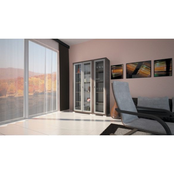 Vitrines polcos elem 80 cm