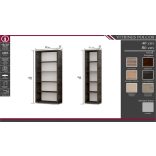 Vitrines polcos elem 80 cm