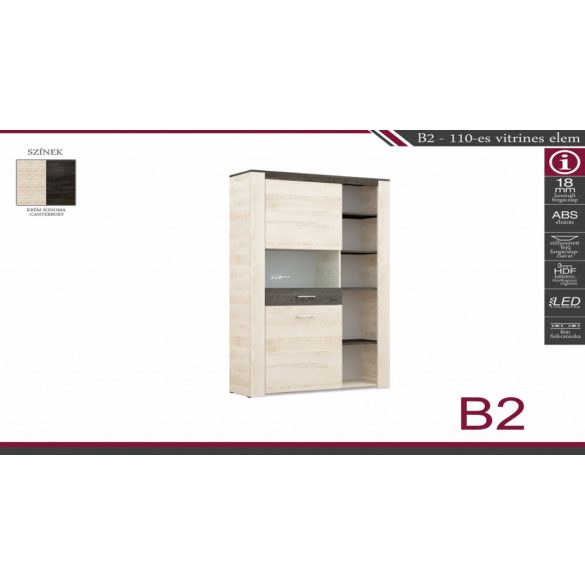 B2 110-es vitrines elem
