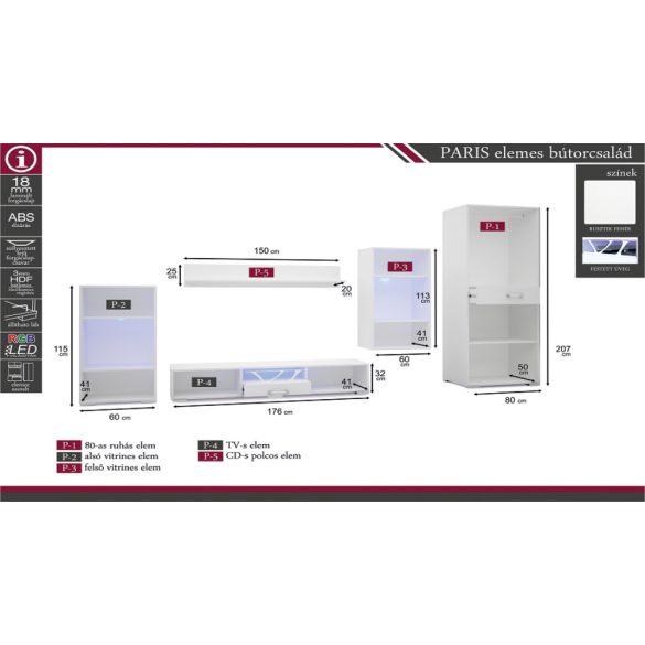 P1 80-as ruhás elem