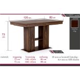 Corfu asztal 120 (+ 40 cm) x 80 