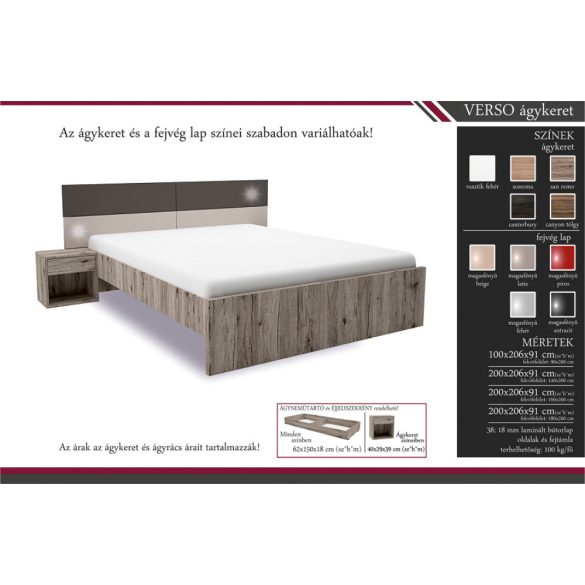 Verso ágykeret 180 x 200 cm