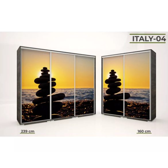 Italy Style tolóajtós gardrób, 160 cm