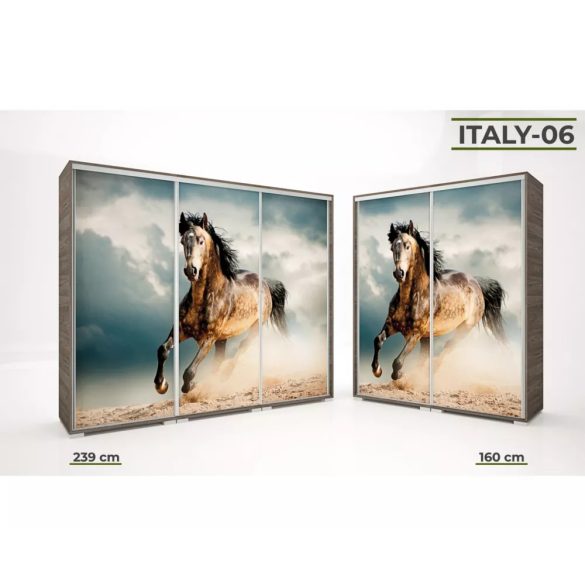 Italy Style tolóajtós gardrób, 239 cm
