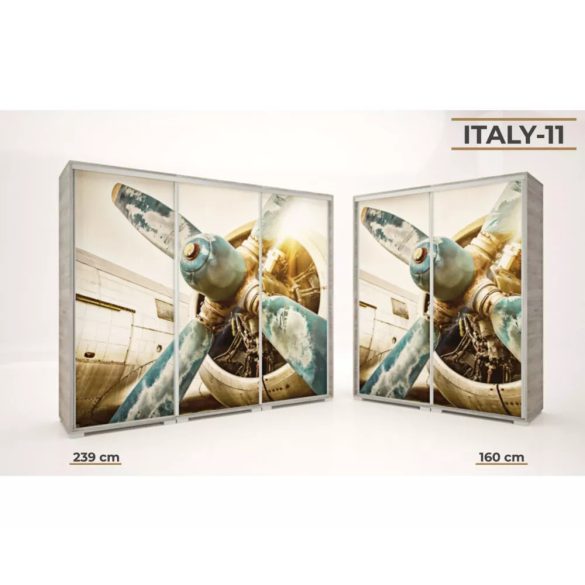 Italy Style tolóajtós gardrób, 239 cm
