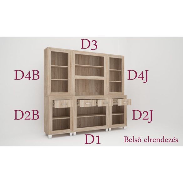 Dany D4 vitrines elem (jobb)