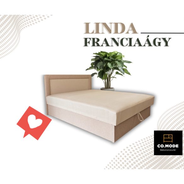 Linda franciaágy 160x200 barna