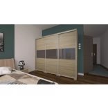 Bond tolóajtós gardrób magasfényű betéttel 239cm