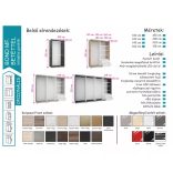 Bond tolóajtós gardrób magasfényű betéttel 239cm