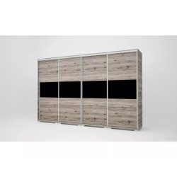 Bond tolóajtós gardrób magasfényű betéttel 318cm 