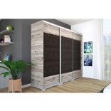 Bőr betétes tolóajtós gardrób 239cm