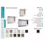 Bőr betétes tolóajtós gardrób 239cm