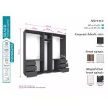 Silver gardrób 225cm