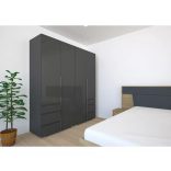 Silver magasfényű gardrób 180 cm 