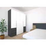 Silver magasfényű gardrób 180 cm 