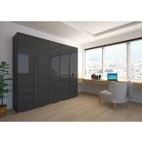 Silver magasfényű gardrób 225 cm 